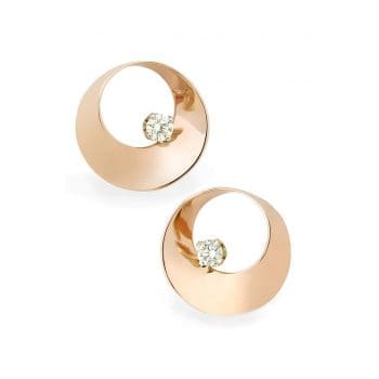 Mobius Twist Earrings - Brown Goldsmiths